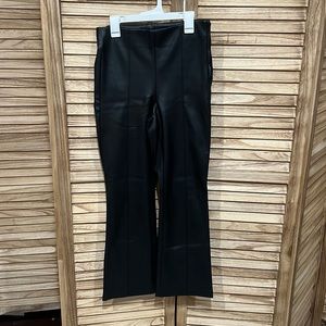 Flare leather pants